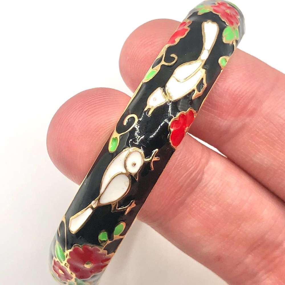 CLOISINE hinged unsigned vintage bracelet